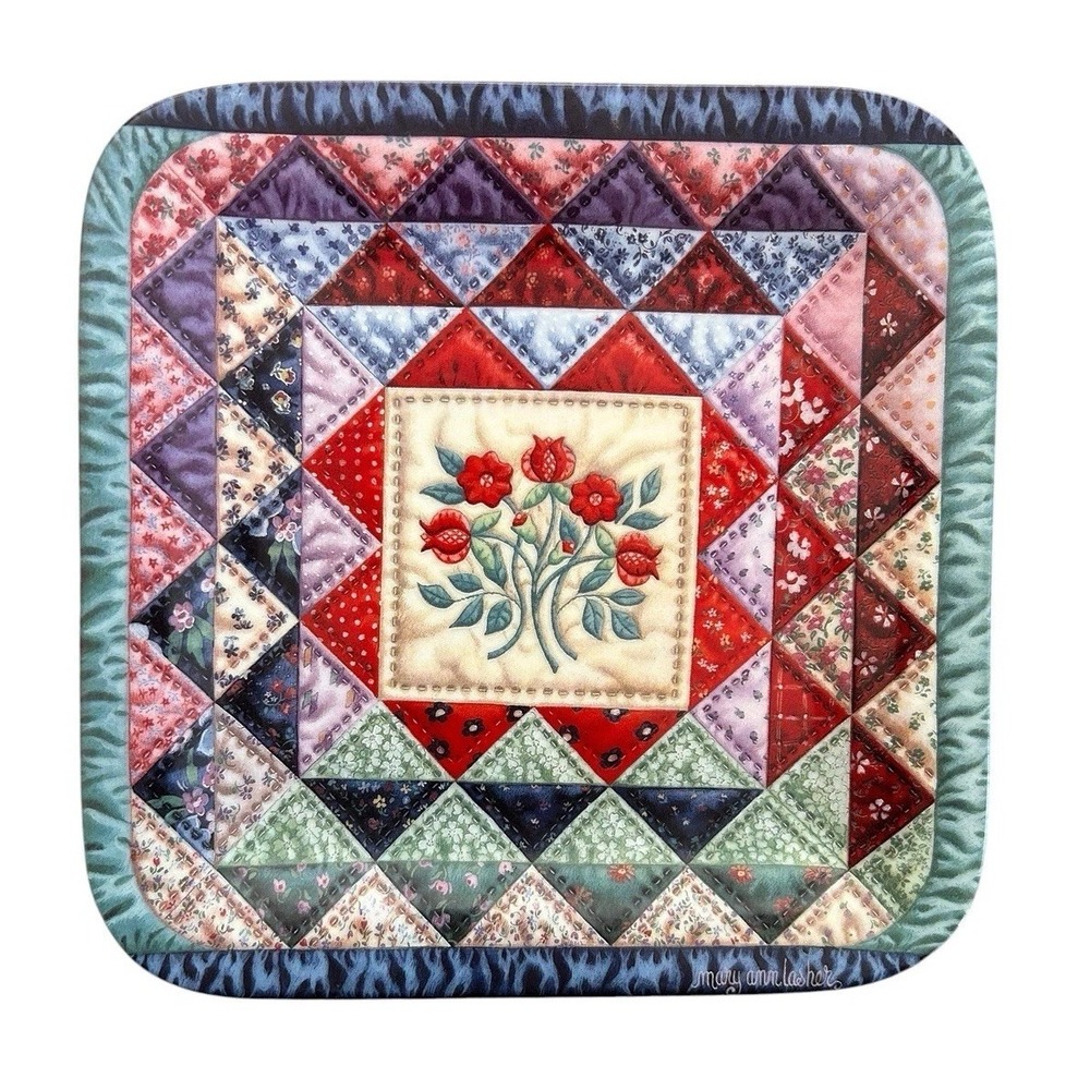 Bradford Exchange Cherished Traditions The Ocean Wave Floral Quilt Plate Cottage